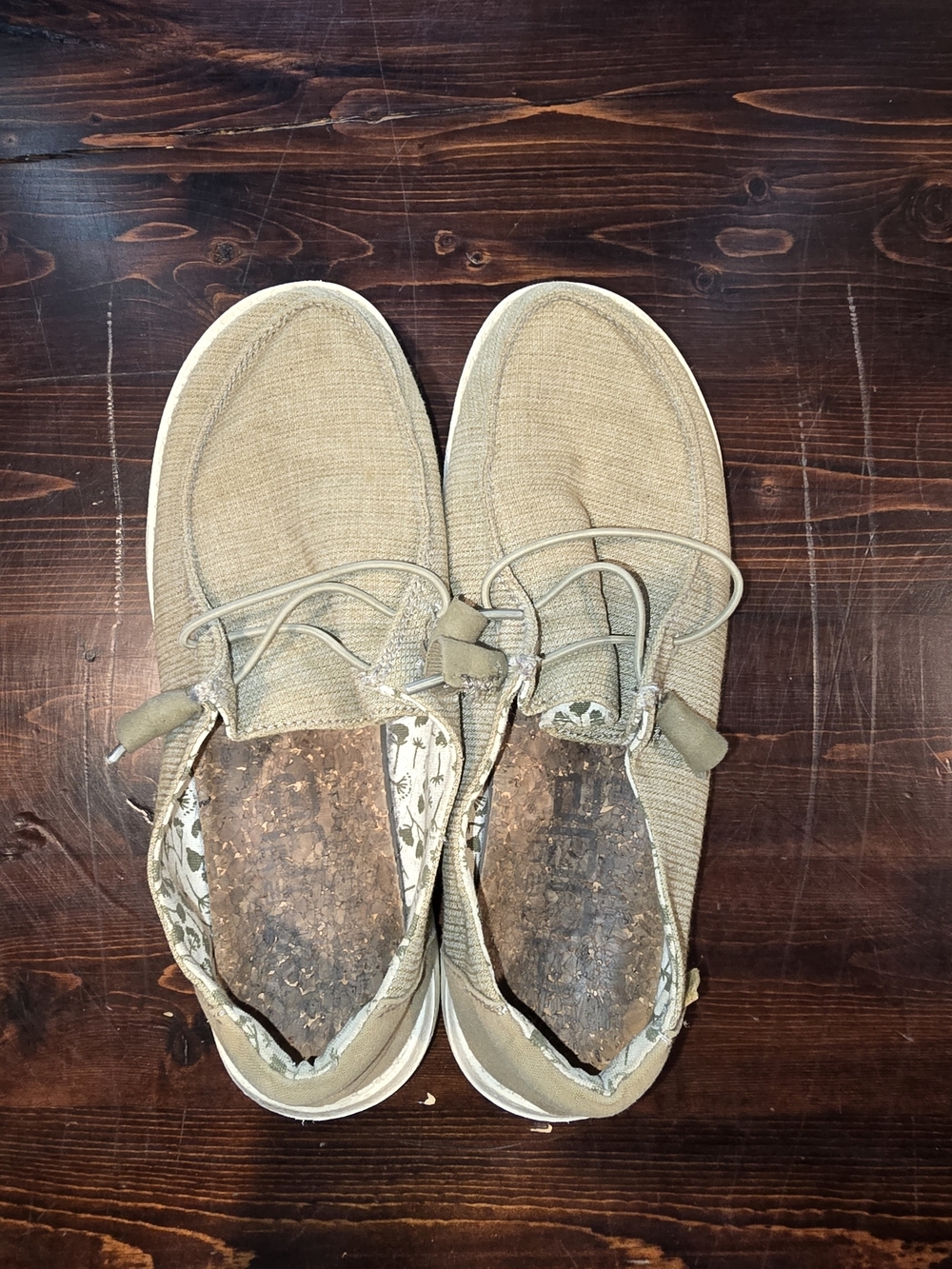 Hey Dude Wendy Chambray Sage Loafers | Slip-On Shoes | Women's Size 7